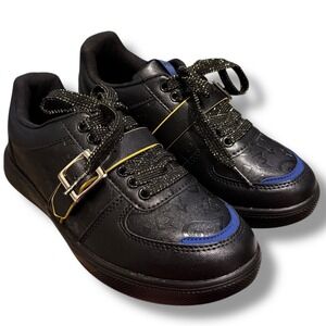 NIB Super Groupies Kingdom Hearts Riku Black Youth Sneakers Shoes Sz 6.5 Buckles